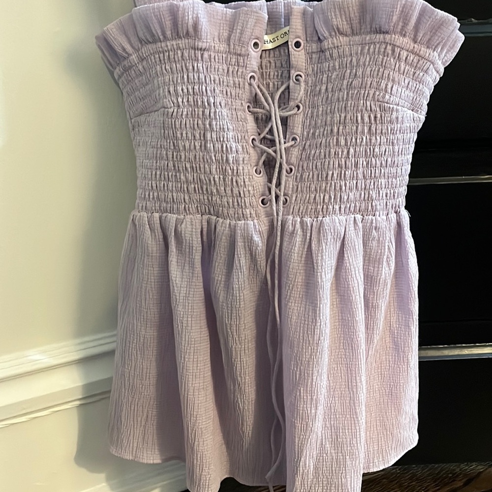 The E-East order pale purple ruffle top